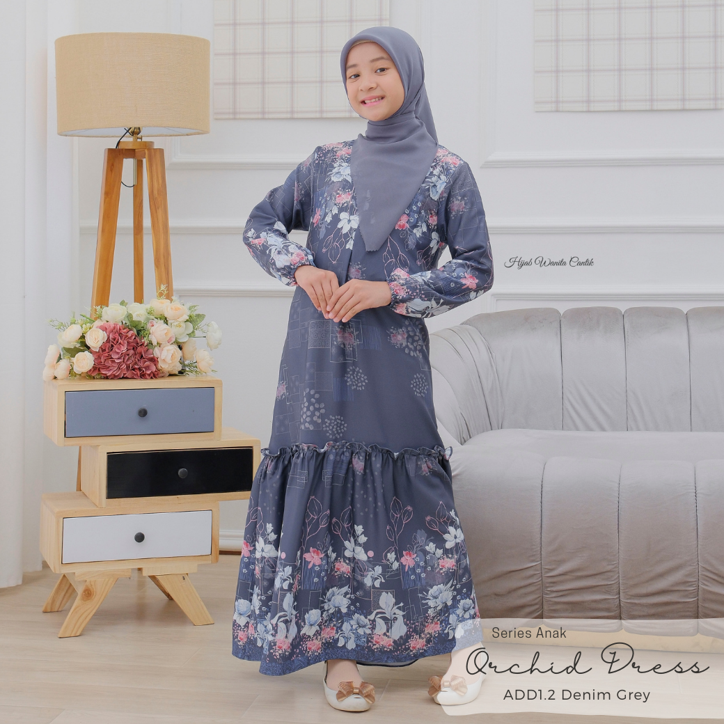 Orchid Dress Anak - ADD1.2 Denim Grey