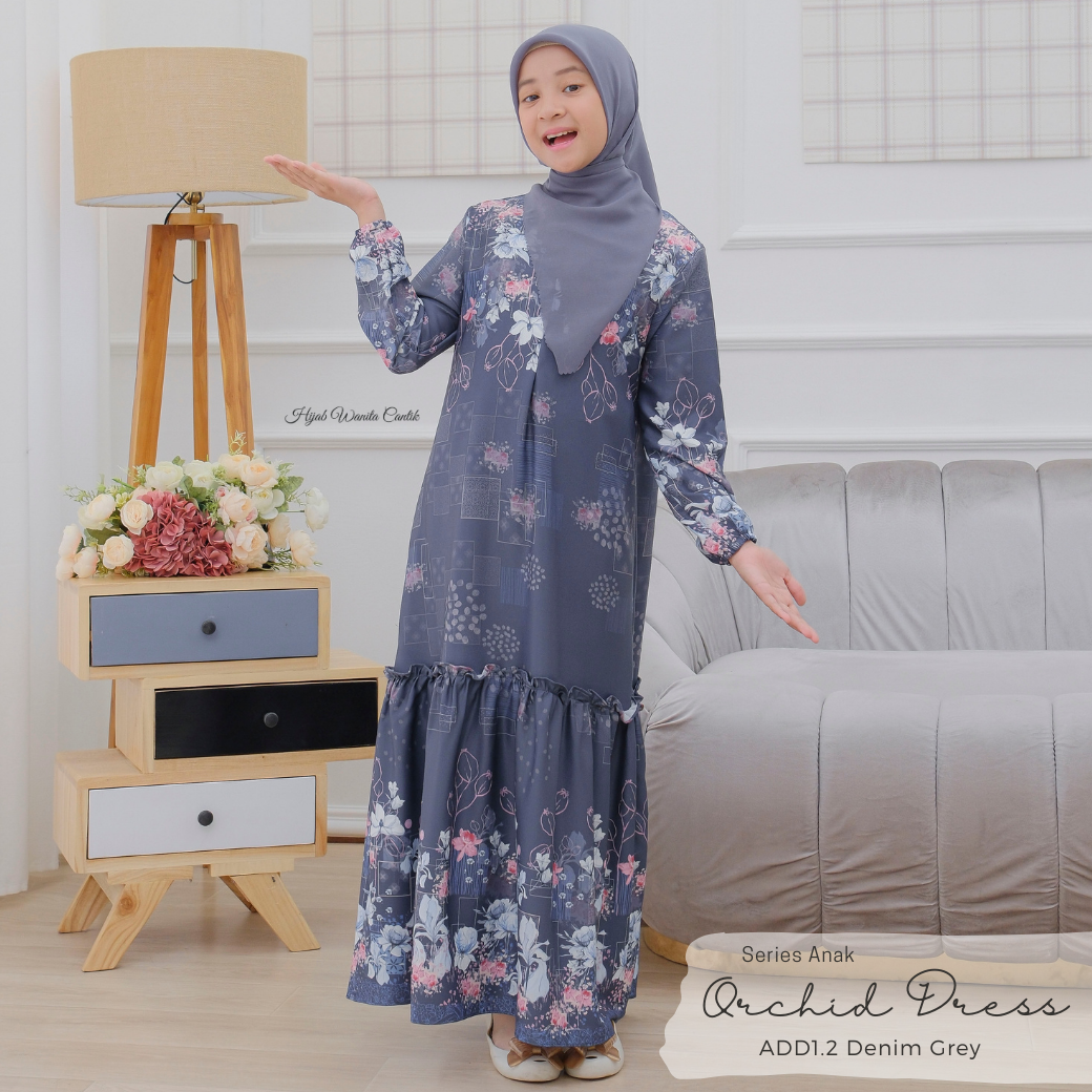 Orchid Dress Anak - ADD1.2 Denim Grey