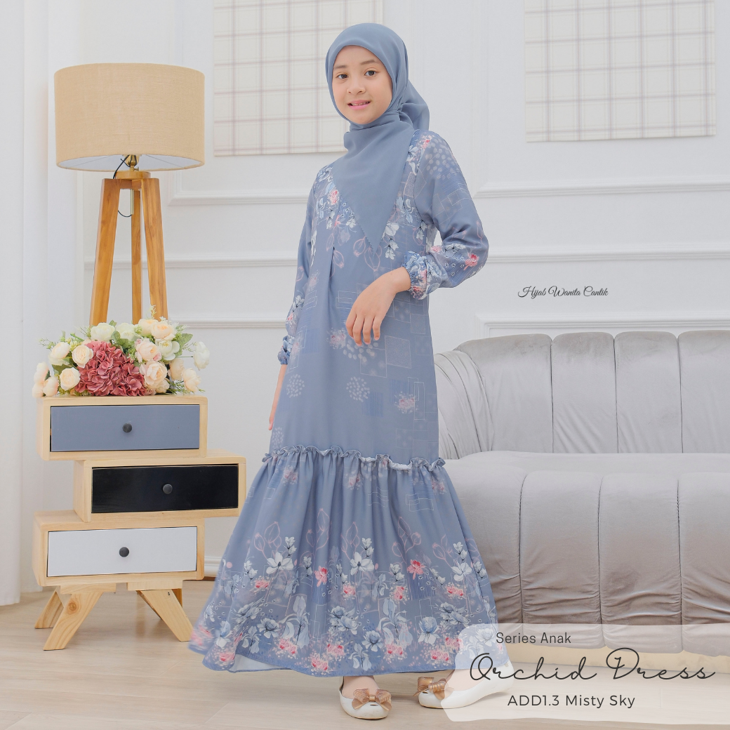 Orchid Dress Anak - ADD1.3 Misty Sky