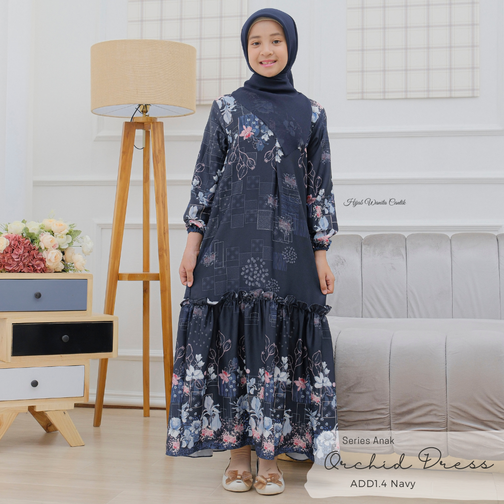 Orchid Dress Anak - ADD1.4 Navy