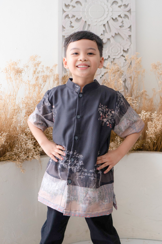 Wana Koko Anak Family Set | Sarimbit Lebaran - AN24.1  - Black