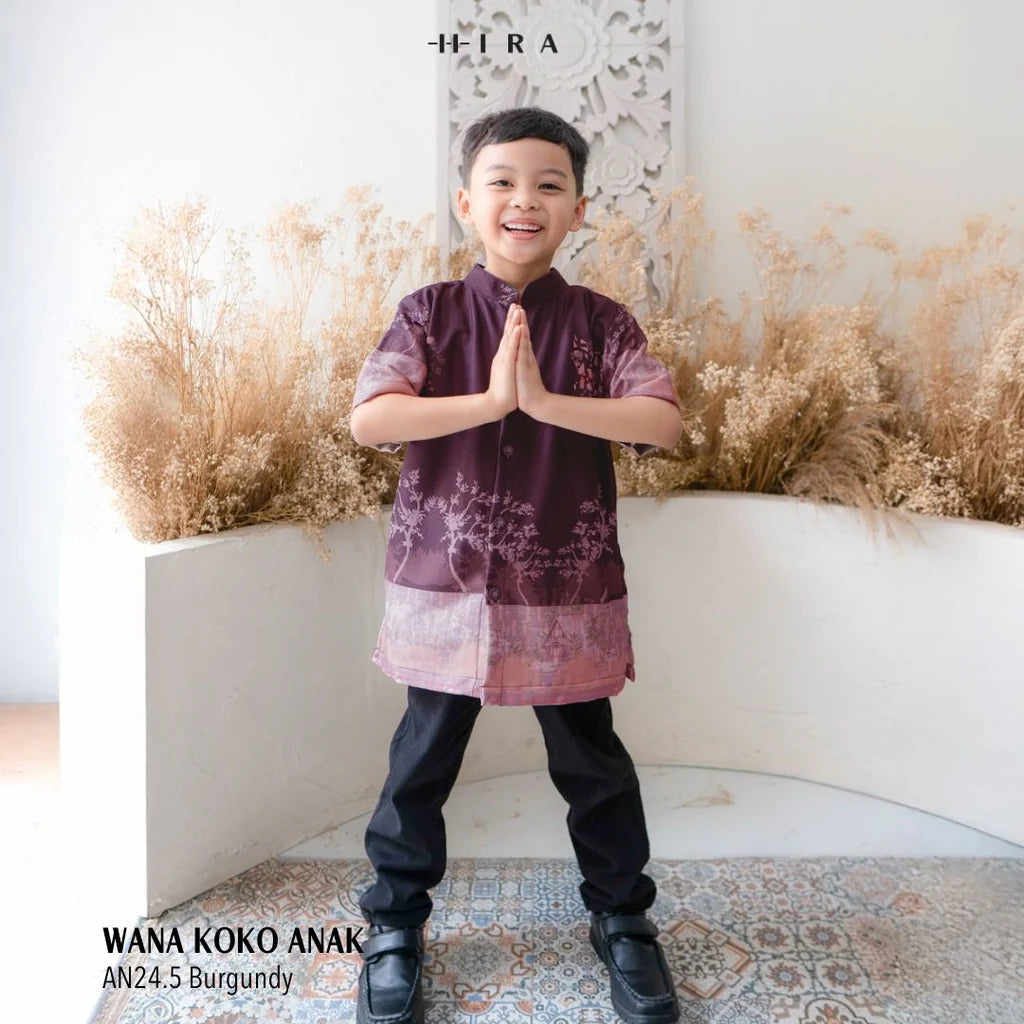 Wana Koko Anak Family Set | Sarimbit Lebaran - AN24.5 - Burgundy