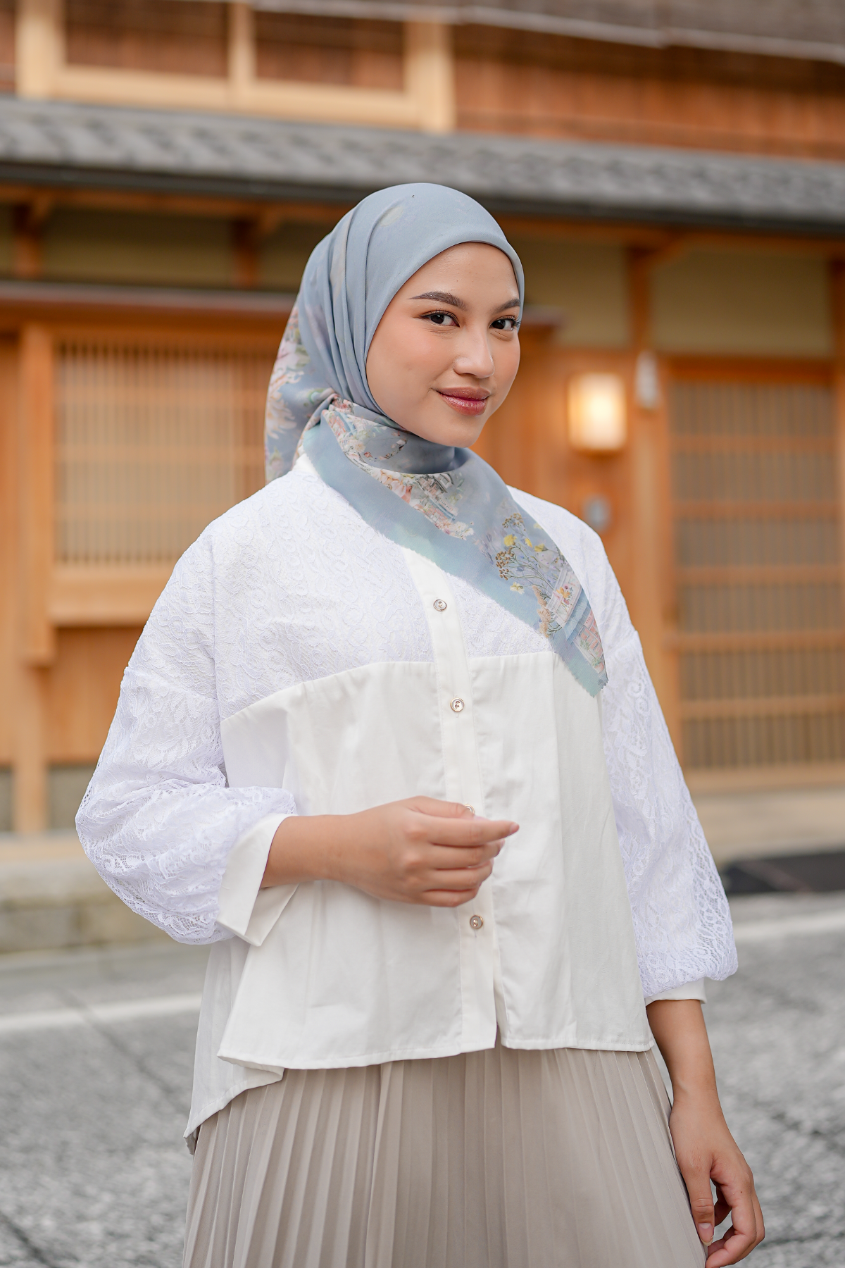 [ BUY 3 GET 1 FREE HIJAB ] Ohayo Scarf - Momo Grey