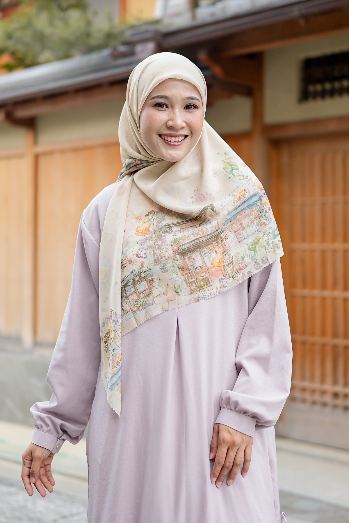 [ BUY 3 GET 1 FREE HIJAB ] Ohayo Scarf - Akane Sand