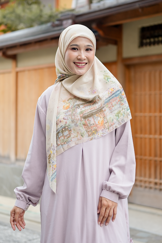 [ BUY 3 GET 1 FREE HIJAB ] Ohayo Scarf - Akane Sand