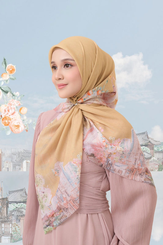 [ BUY 3 GET 1 FREE HIJAB ] Tangerine Scarf - ST16.7 TV16.7 TJ16.7 Almond