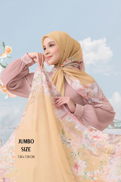 [ BUY 3 GET 1 FREE HIJAB ] Tangerine Scarf Jumbo - TJ16.7 Almond