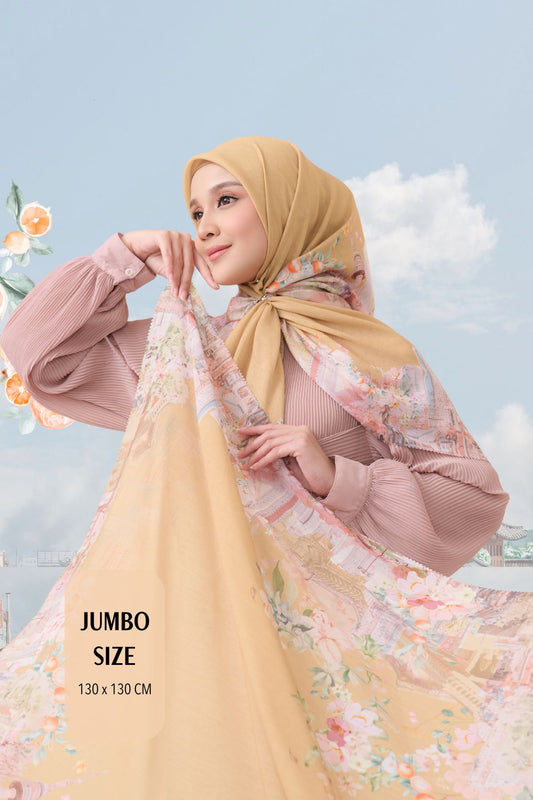 [ BUY 3 GET 1 FREE HIJAB ] Tangerine Scarf Jumbo - TJ16.7 Almond