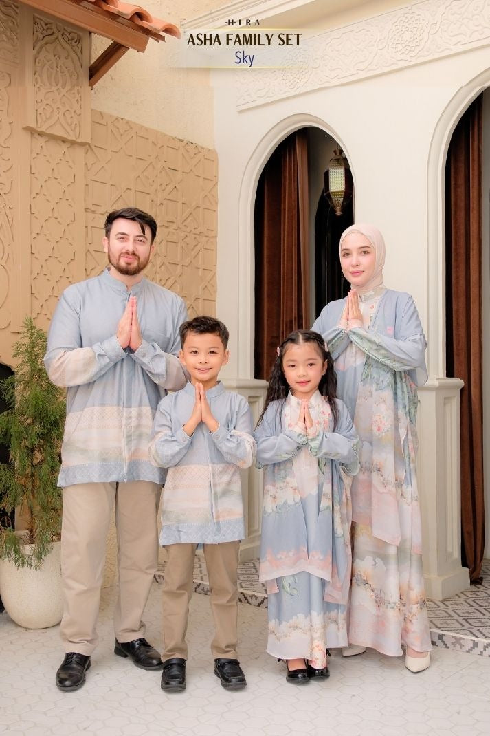 ASHA Family Set — Sky | HIRA Raya 2027