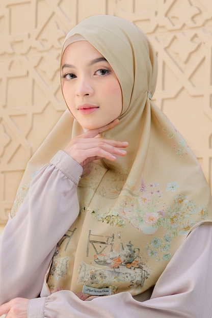 [ BUY 3 GET 1 FREE ] Hijab Instan Baiti Camellia - BC44.5 Mood Booster Bronze