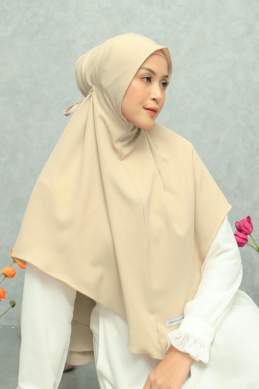Hijab Instan Baiti Polos Jumbo - BJ10.10 Beige