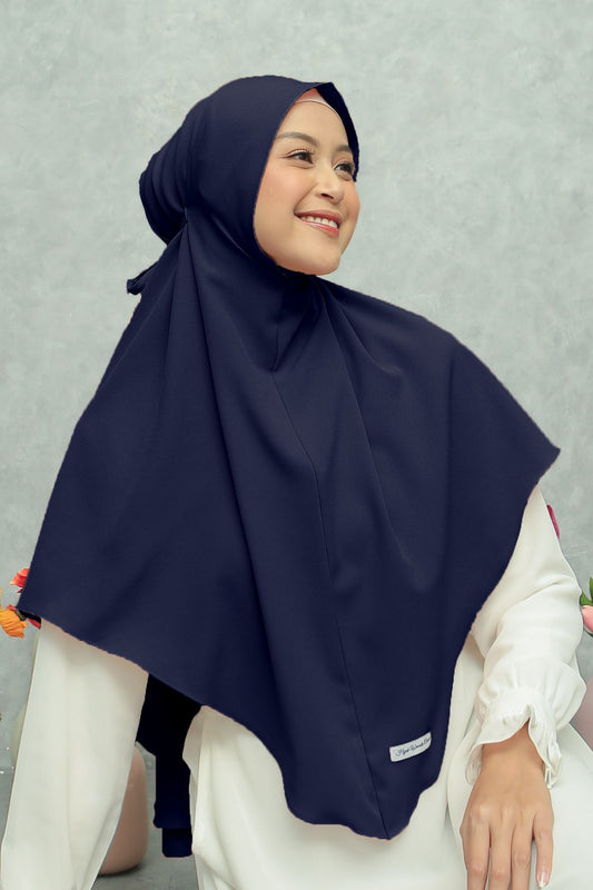 Hijab Instan Baiti Polos Jumbo - BJ10.2 Navy