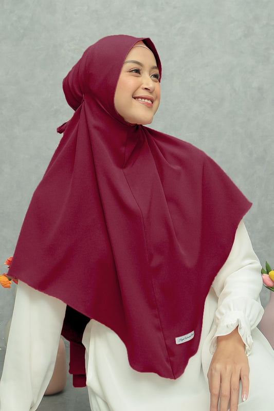 Hijab Instan Baiti Polos Jumbo - BJ10.3 Maroon