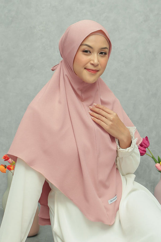 Hijab Instan Baiti Polos Jumbo - BJ10.5 Rose