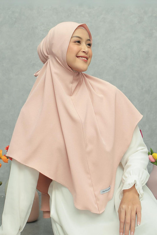 Hijab Instan Baiti Polos Jumbo - BJ10.7 Peach