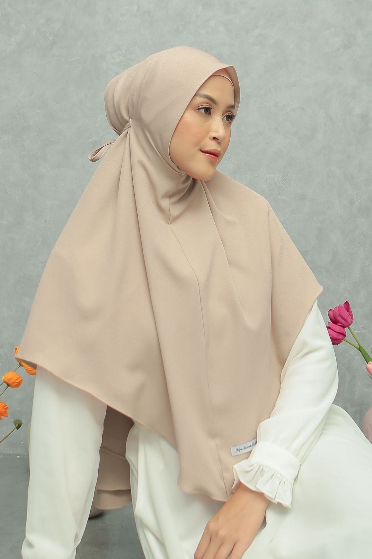 Hijab Instan Baiti Polos Jumbo - BJ10.8 Sand