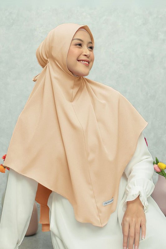 Hijab Instan Baiti Polos Jumbo - BJ10.9 Apricot