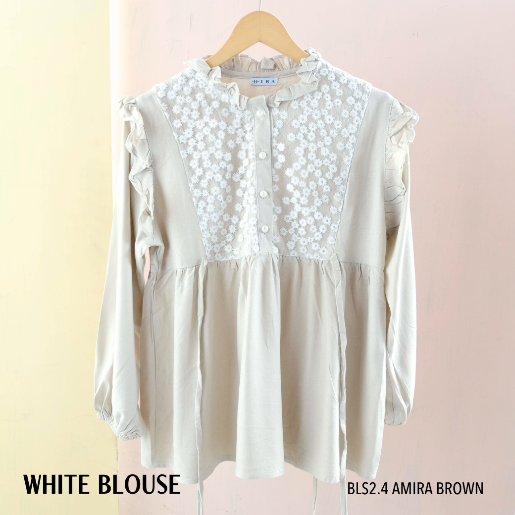 White Blouse - BLS2.4 Amira Brown