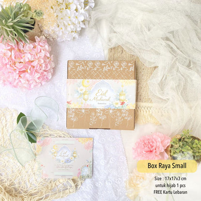 HIRA [Box Packing Saja ] Hampers Bingkisan Parcel Raya Idul Fitri Lebaran Leather Pouch Kantong Tas