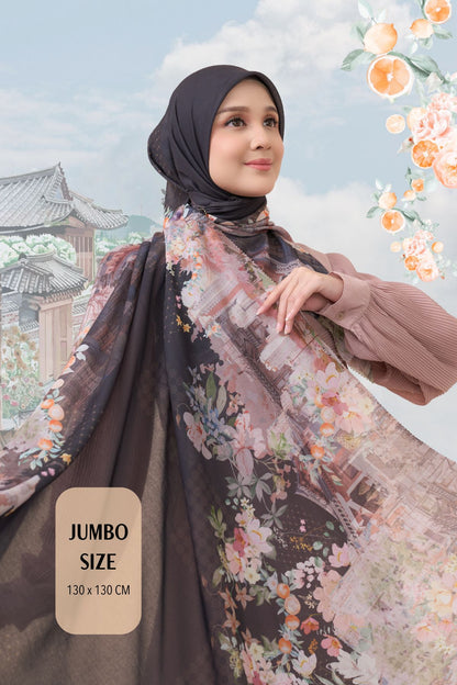 [ BUY 3 GET 1 FREE HIJAB ] Tangerine Scarf - ST16.1 TV16.1 TJ16.1 Black