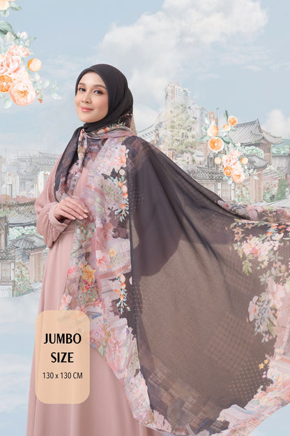 [ BUY 3 GET 1 FREE HIJAB ] Tangerine Scarf Jumbo - TJ16.1 Black