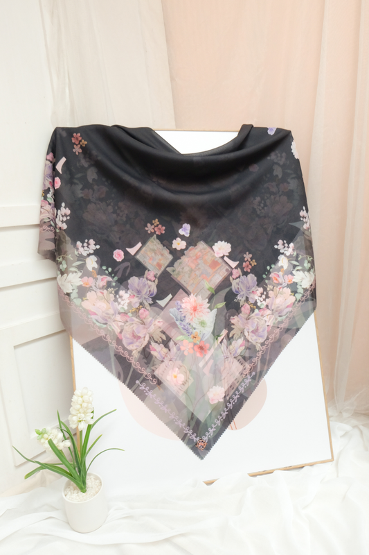 Leaf Kafa Scarf - KF30.1 VK30.1 JF30.1 Black