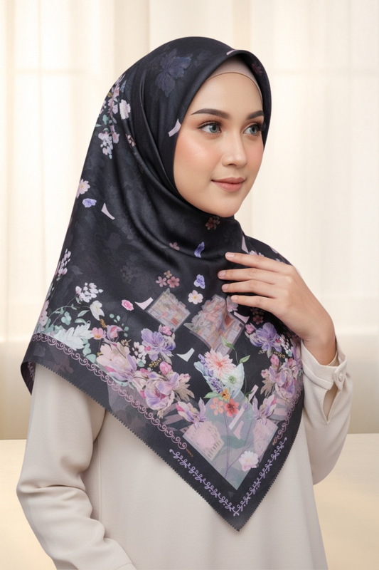 Leaf Kafa Scarf - KF30.1 VK30.1 JF30.1 Black