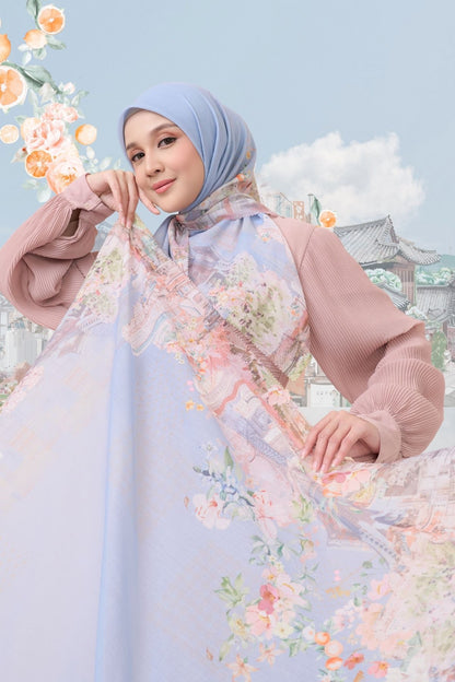 [ BUY 3 GET 1 FREE HIJAB ] Tangerine Scarf - ST16.13 TV16.13 TJ16.13 Blue