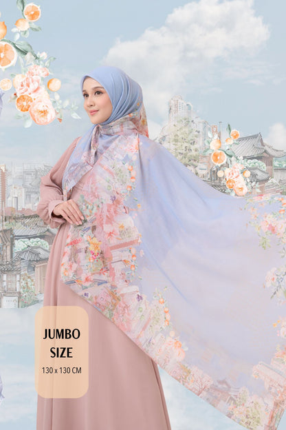 [ BUY 3 GET 1 FREE HIJAB ] Tangerine Scarf Jumbo - TJ16.13 Blue