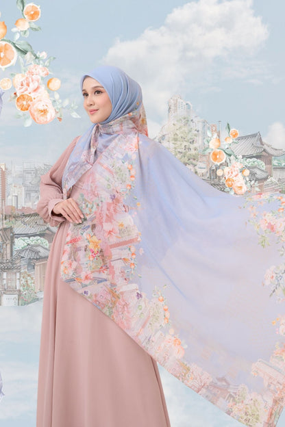 [ BUY 3 GET 1 FREE HIJAB ] Tangerine Scarf - ST16.13 TV16.13 TJ16.13 Blue