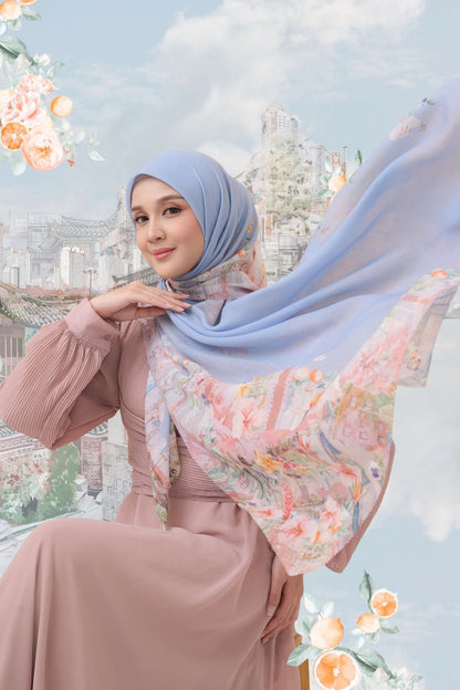 [ BUY 3 GET 1 FREE HIJAB ] Tangerine Scarf - ST16.13 TV16.13 TJ16.13 Blue