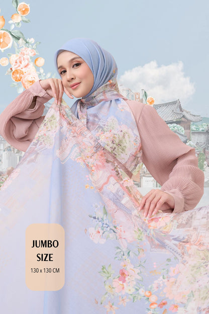 [ BUY 3 GET 1 FREE HIJAB ] Tangerine Scarf Jumbo - TJ16.13 Blue