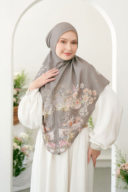 [Buy3 Get1 Plain Hijab] Instan Baiti Camellia JUMBO - Choco
