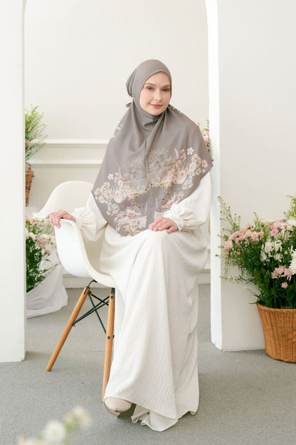[Buy3 Get1 Plain Hijab] Instan Baiti Camellia JUMBO - Choco