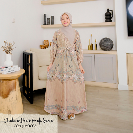 Chatara Dress Anak - CC22.3 Mocca