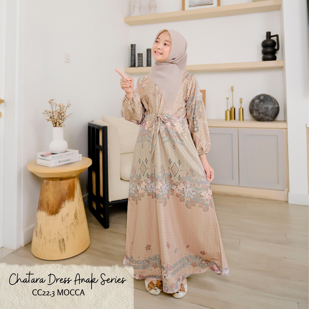 Chatara Dress Anak - CC22.3 Mocca