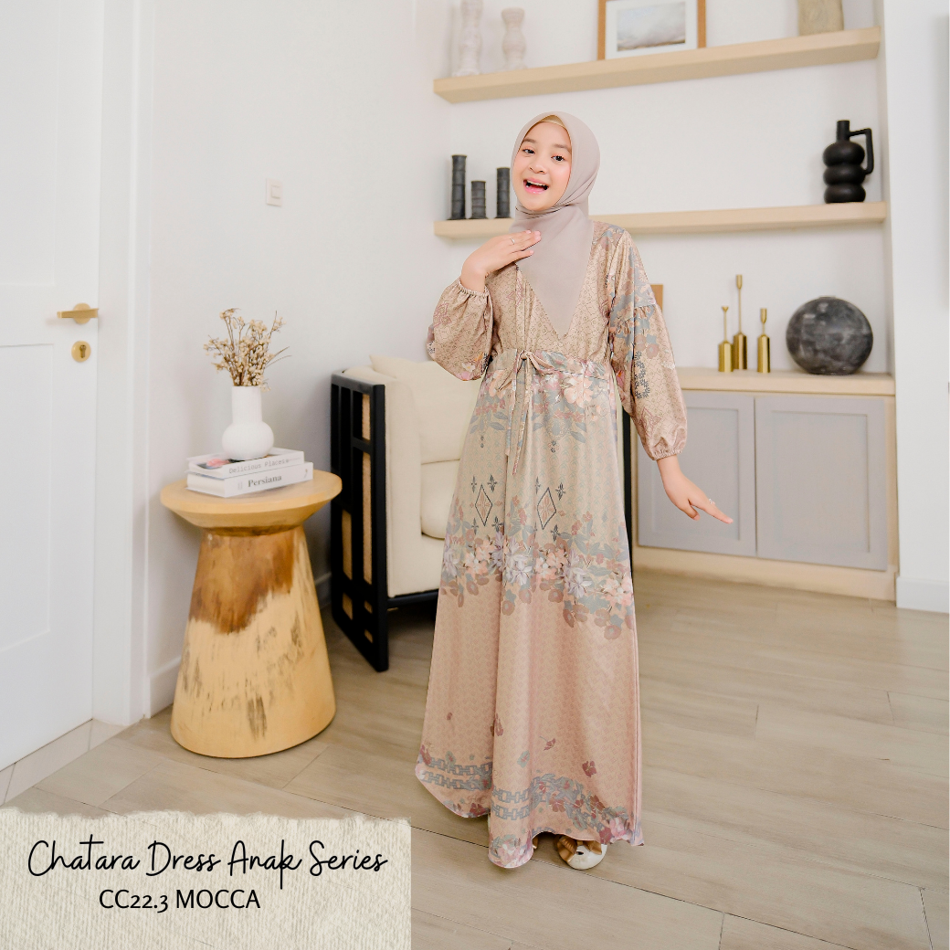 Chatara Dress Anak - CC22.3 Mocca