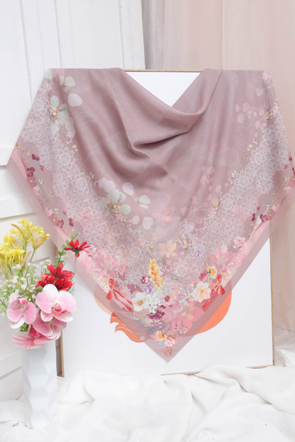 Leaf Rahma Scarf - AM31.3 AC31.3 HJ31.3 Choco