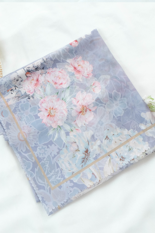 Camellia - Scarf Square Premium Polycotton XL | Inspiring Purple - CJ15.10