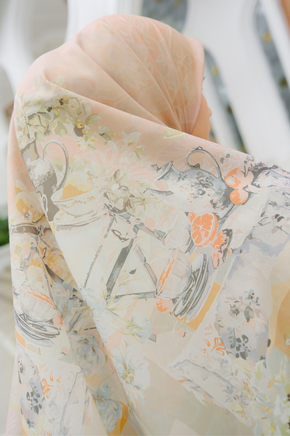 Camellia - Scarf Square Premium Polycotton XL | Marvelous Terra - CJ15.13