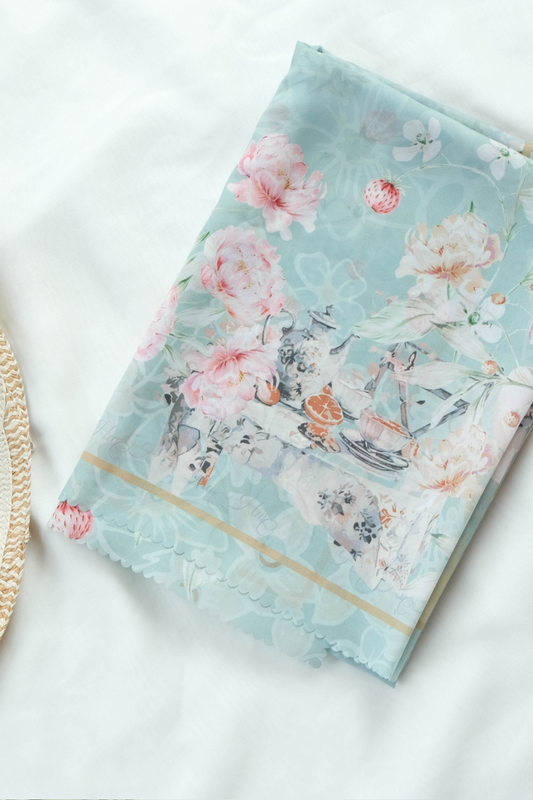 Camellia - Scarf Square Premium Polycotton XL | Smiling Sage - CJ15.19