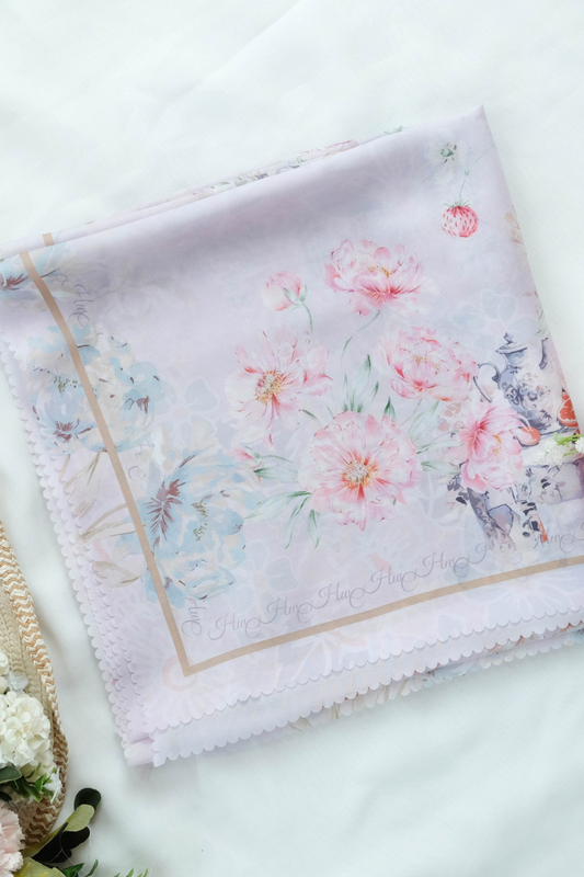 Camellia - Scarf Square Premium Polycotton XL | Friendly Pink - CJ15.6