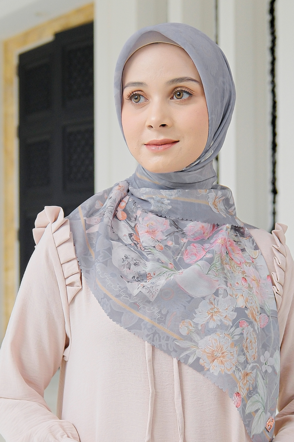 Camellia - Scarf Square British Voal | Inspiring Purple - CL15.10