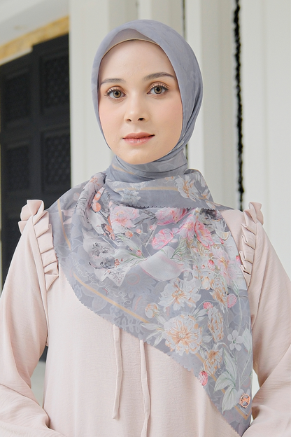 Camellia - Scarf Square British Voal | Inspiring Purple - CL15.10