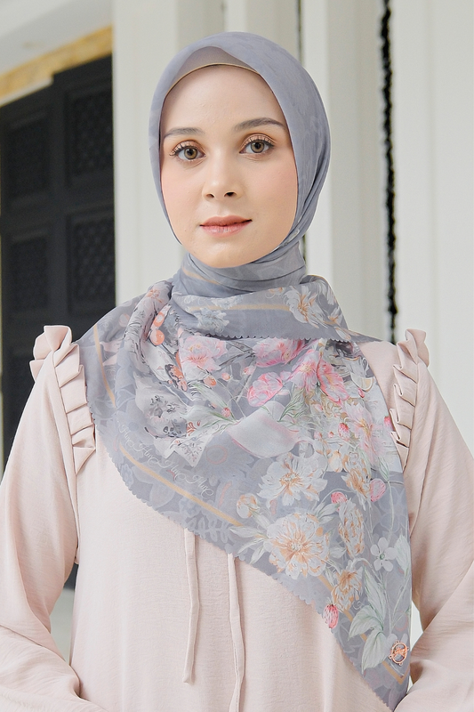 Camellia - Scarf Square British Voal | Inspiring Purple - CL15.10