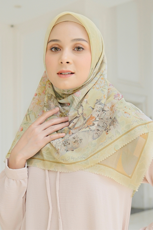 Camellia - Scarf Square British Voal | Lovely Lemontea - CL15.12