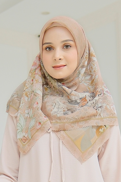 Camellia - Scarf Square British Voal | Marvelous Terra - CL15.13