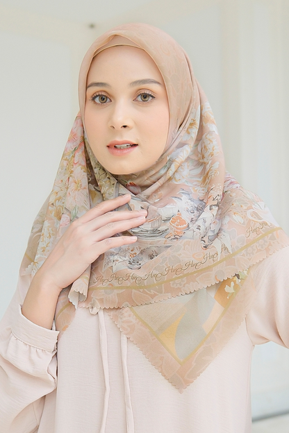 Camellia - Scarf Square British Voal | Marvelous Terra - CL15.13