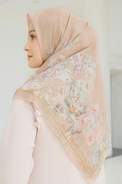 Camellia - Scarf Square British Voal | Marvelous Terra - CL15.13