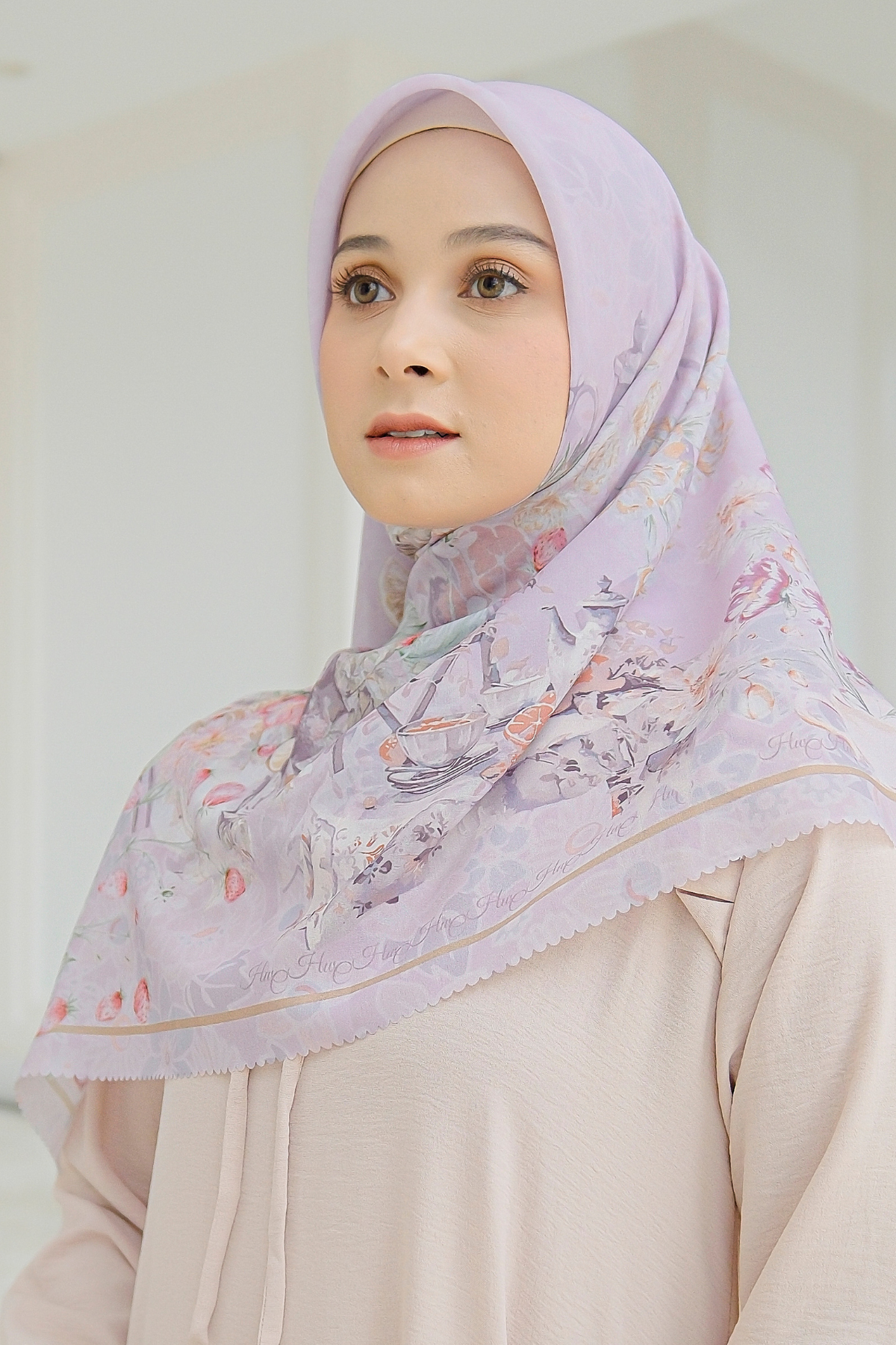 Camellia - Scarf Square British Voal | Friendly Pink - CL15.6